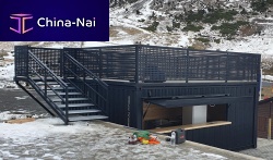 Container construction for commercial buildings for buildings open to the publicfor restaurantfor shop