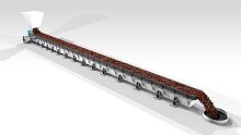 Vibrating conveyor horizontaltroughtransport