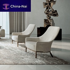 Contemporary armchair SUZANNEfabricleatherhigh-back