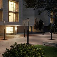 Contemporary light column XDOMUScast aluminumLEDoutdoor