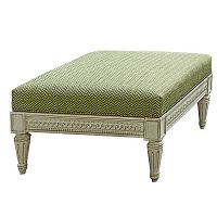 Louis XVI pouf ART. 8474fabricwoodensquare