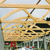 Wooden roof truss SPA FRANCORCHAMP glulamprefab
