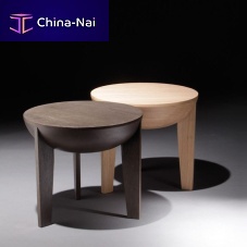Contemporary pedestal table OSAKAoakroundhome