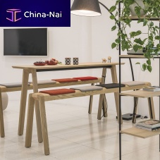 Contemporary bench E-QUOwoodenwithout backrestwithout armrests