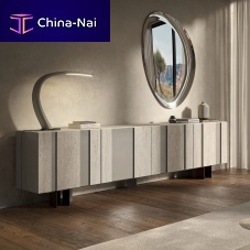 Contemporary sideboard AMSTERDAMlacquered woodoaklacquered steel