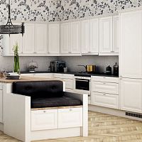 Classic kitchen SCANDINAVIAN woodenwith handle
