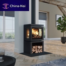 Wood-burning fireplace Dik Geurts -Vidar Triple Small, Storefree-standingfree-standing3-sided
