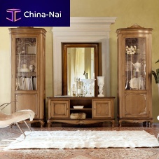 Classic display case TAORMINA glasslacquered wood