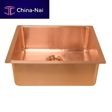 Single-bowl kitchen sink KSUMSBwithout drainboardcopperovermount