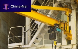 Wall-mounted jib crane 00129for construction equipmentport