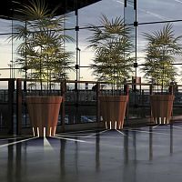 Wooden plant pot LITIilluminated