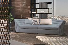 Contemporary sofa DI47 08 THEATERfabricfor public building3-seater