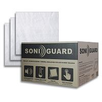 Ceiling acoustic panel SONIGUARDpolyester fibersquarewhite