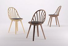 Contemporary chair KALOTAindoorsolid woodfabric
