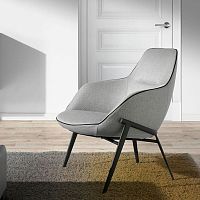Contemporary armchair 5065 fabricpainted steelupholstered
