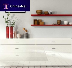 Contemporary sideboard NO.14lacquered woodwith drawerswhite
