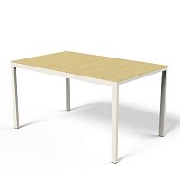 Contemporary table Cora LCR625tropical woodaluminum baserectangular