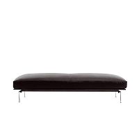Contemporary upholstered bench Diesisfabricleathersteel base