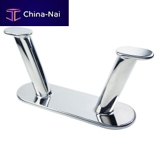 Boat mooring cleat 01.037 seriesfor docksdoublepolished stainless steel