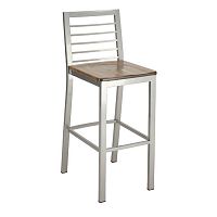 Contemporary bar stool RONDAwoodenvinylfiberglass