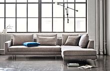 Modular sofa EDGEcontemporaryfabricleather