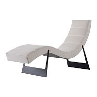 Contemporary chaise longue CLEOfabricmetalwhite