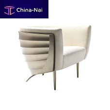 Contemporary armchair AQVILA LA 858fabricmetalwhite