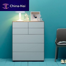 Contemporary chiffonier LAUKIlacquered woodwhitegray
