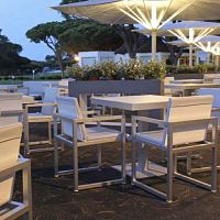 Contemporary chair SPIKESgardenSunbrella®aluminum base