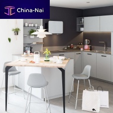 Contemporary kitchen AMBIANCE FUCHSIAwood veneersolid woodoak