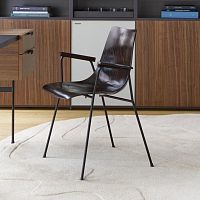 Contemporary chair CM 131indoorbeechsteel base