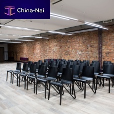 Stackable chair ZESTYScandinavian designindoorleather