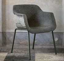Contemporary chair NO SMOKINGindoorpapersteel base