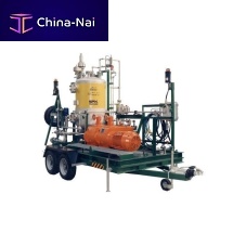 Oil dispensing system gasfor injection molding machines