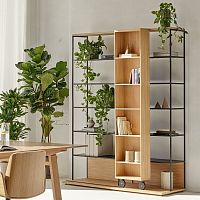Free-standing bookcase LITERATURA OPENcontemporaryfor officefor hotel