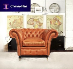 Chesterfield armchair Buckinghamleatherbeechhandmade