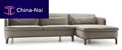 Corner sofa ODEONcontemporaryfabricbrown