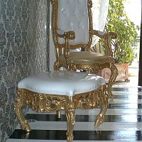 New Baroque design stool FINLANDIA velvetsilkwater-repellent fabric