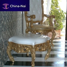 New Baroque design stool FINLANDIA velvetsilkwater-repellent fabric