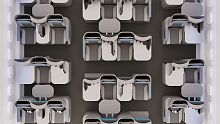 Aircraft cabin seat Allegra HDfor business classwith integrated screenwith armrests