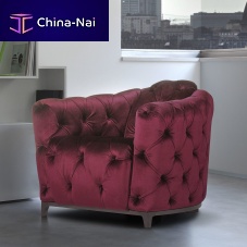 Chesterfield armchair DELIZIANTEfabricleatherpine