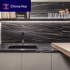 Porcelain stoneware backsplash Marble