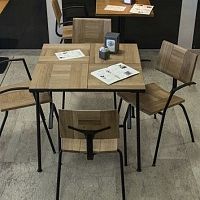 Minimalist design table EAGLEoakmetal baserectangular