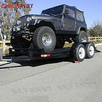 Flatbed trailer tandemtowedfor vehicles