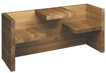 Contemporary table and bench set HP01 TAFELsolid woodaluminumconcrete