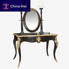 Napoleon III style dressing table 720 Blacquered woodbeechbacklit