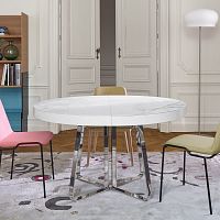 Contemporary dining table AVAwoodenporcelain stonewarechrome steel