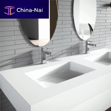 Built-in washbasin Y04Solid Surfacedoublerectangular