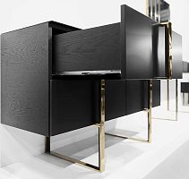 Chest of drawers with long legs GERSHWIN : RF. 20500contemporarywood veneerpainted steel