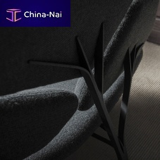 Contemporary upholstered bench BORGHESEwoolmetalwith backrest